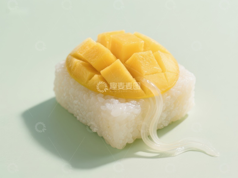 高清大图下载【趣麦麦图】芒果糯米饭，传统甜品