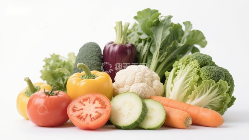 高清大图下载【趣麦麦图】新鲜蔬菜组合展示