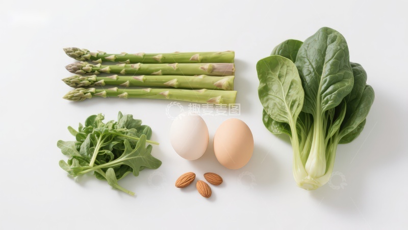 高清大图下载【趣麦麦图】新鲜蔬菜与蛋类食材组合