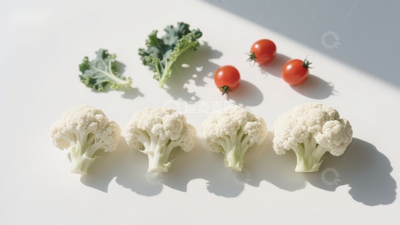 高清大图下载【趣麦麦图】西兰花与樱桃番茄静物摆拍