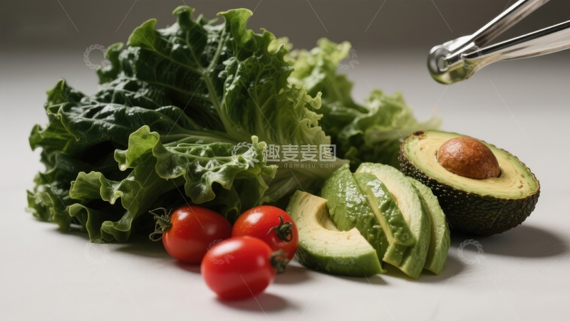 高清大图下载【趣麦麦图】新鲜蔬菜与牛油果摆拍