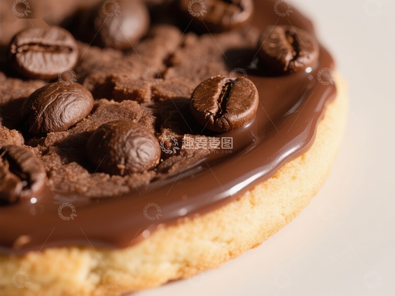 高清大图下载【趣麦麦图】巧克力糖霜咖啡豆饼干
