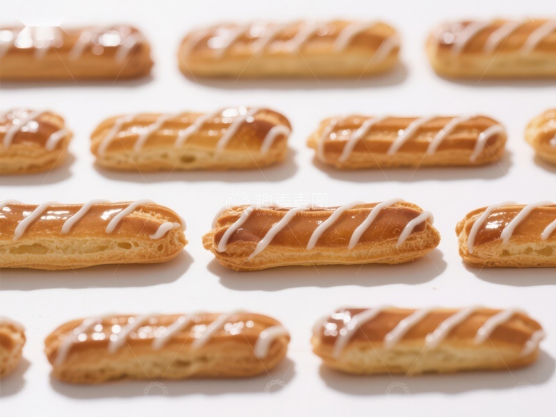 高清大图下载【趣麦麦图】排列整齐的奶油夹心长面包