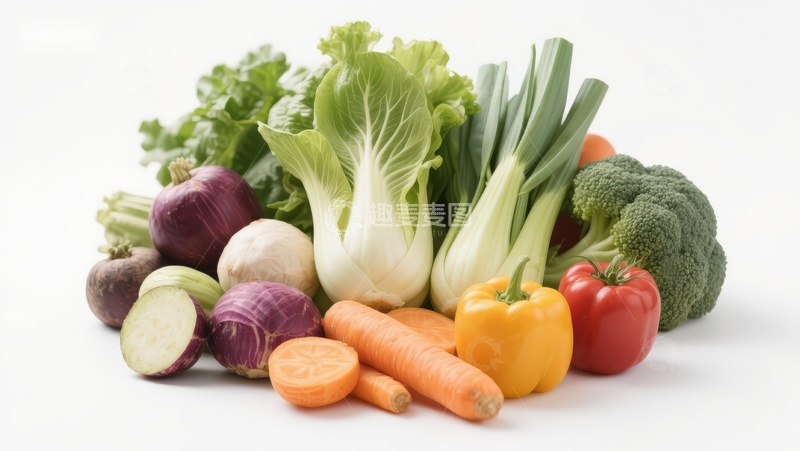 高清大图下载【趣麦麦图】新鲜蔬菜组合展示