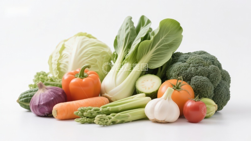 高清大图下载【趣麦麦图】新鲜蔬菜组合展示