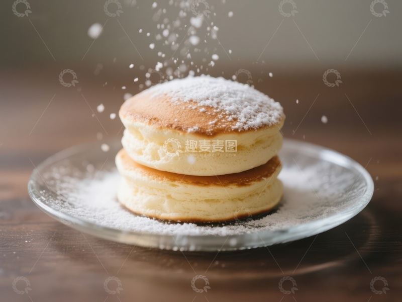 高清大图下载【趣麦麦图】松饼撒糖粉瞬间