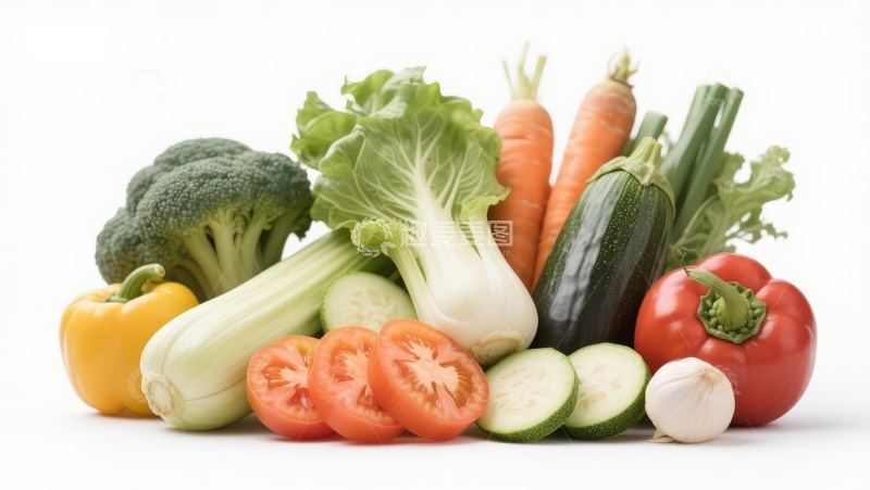 高清大图下载【趣麦麦图】新鲜蔬菜组合展示