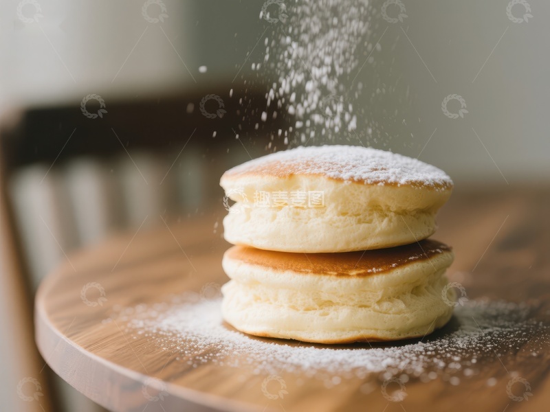 高清大图下载【趣麦麦图】松饼撒糖粉瞬间