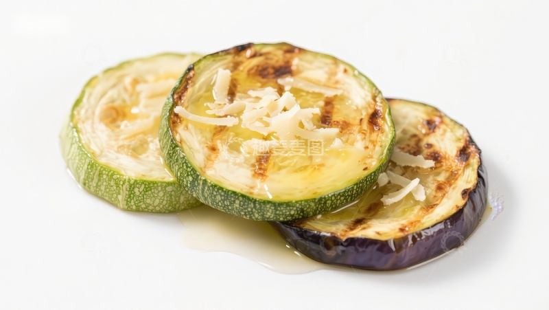 高清大图下载【趣麦麦图】烤制蔬菜片特写