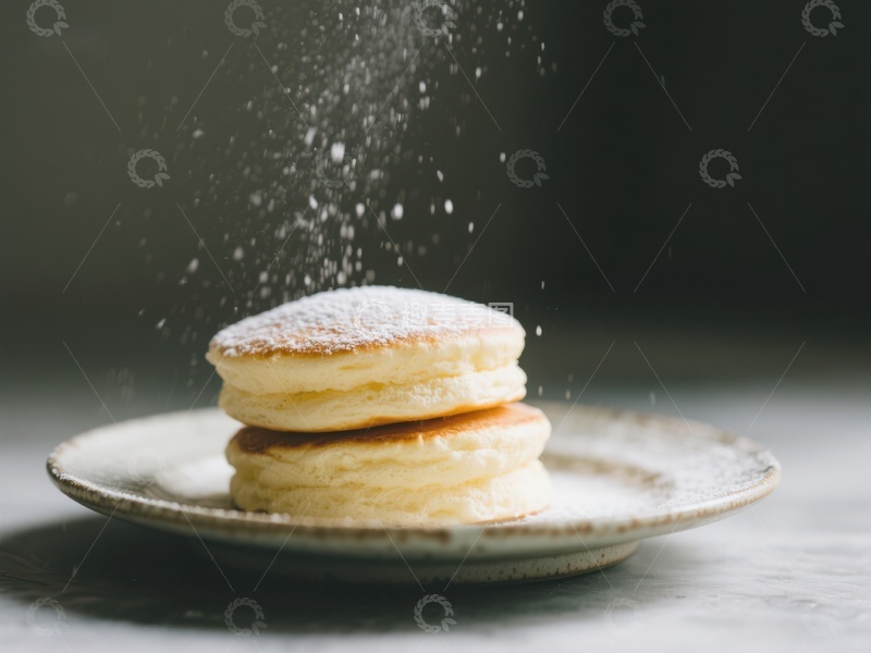 高清大图下载【趣麦麦图】糖粉撒落的松饼
