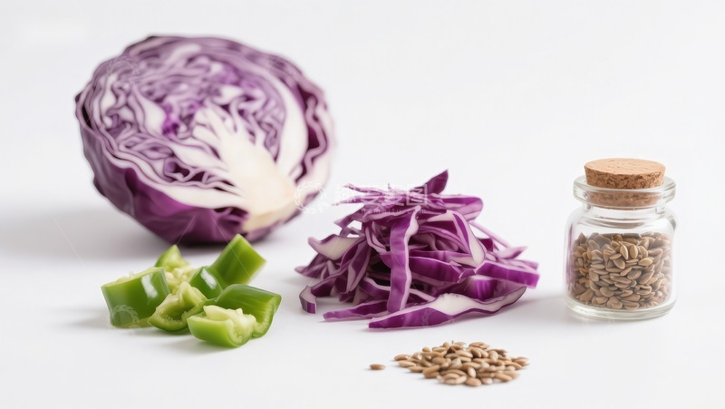 高清大图下载【趣麦麦图】紫甘蓝与香料食材展示