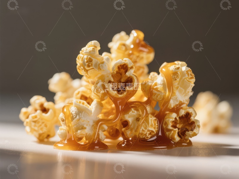 高清大图下载【趣麦麦图】焦糖覆盖的爆米花特写
