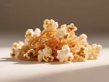 焦糖爆米花特写