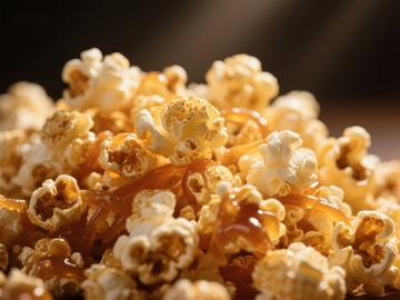 焦糖爆米花特写