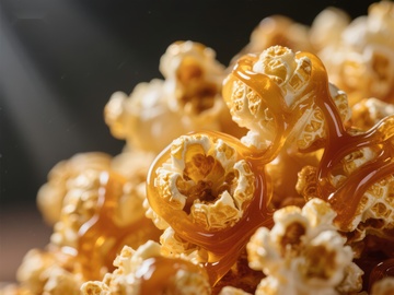 焦糖爆米花特写