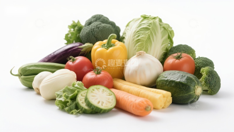 高清大图下载【趣麦麦图】新鲜蔬菜组合展示