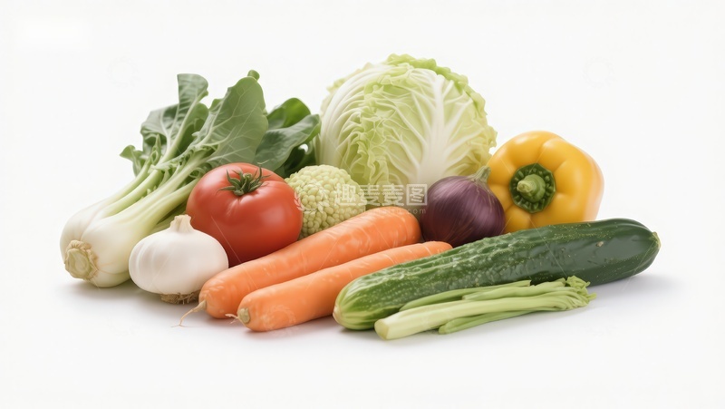高清大图下载【趣麦麦图】新鲜蔬菜组合展示