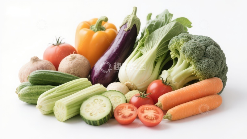 高清大图下载【趣麦麦图】新鲜蔬菜组合展示