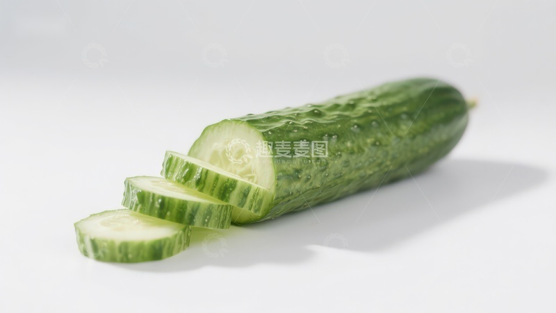 高清大图下载【趣麦麦图】切片黄瓜静物展示