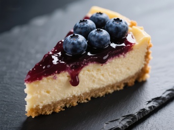 蓝莓酱芝士蛋糕切片