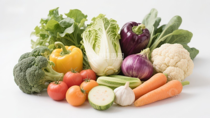 高清大图下载【趣麦麦图】新鲜蔬菜组合展示