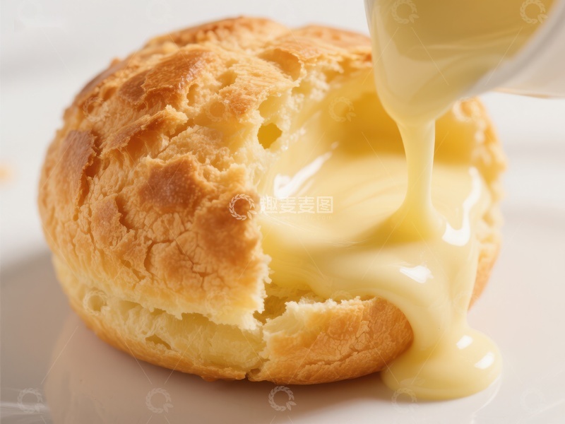 高清大图下载【趣麦麦图】奶油泡芙浇注香浓酱汁