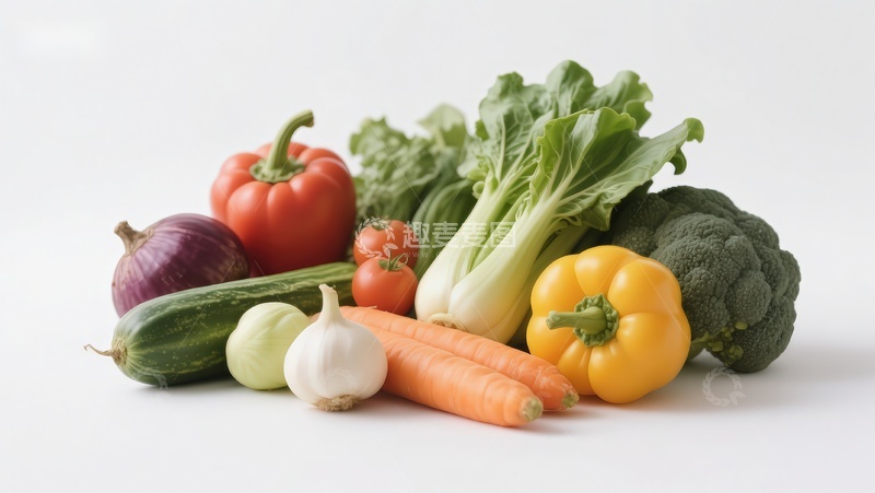 高清大图下载【趣麦麦图】新鲜蔬菜组合展示