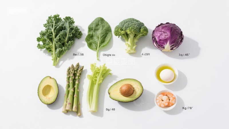 高清大图下载【趣麦麦图】新鲜蔬菜与食材平铺展示