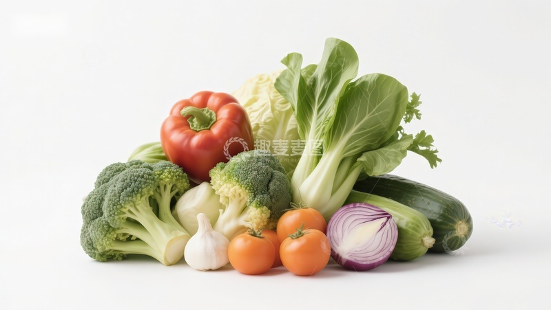 高清大图下载【趣麦麦图】新鲜蔬菜组合展示