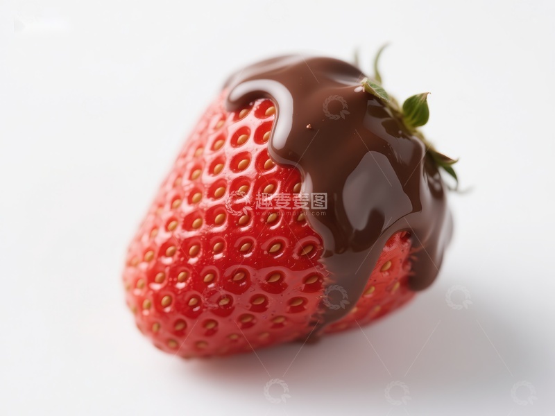 高清大图下载【趣麦麦图】巧克力淋面的草莓