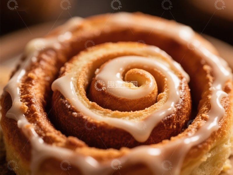 高清大图下载【趣麦麦图】香甜肉桂卷特写