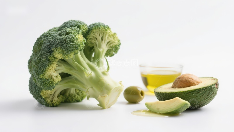 高清大图下载【趣麦麦图】西兰花与牛油果静物摆拍