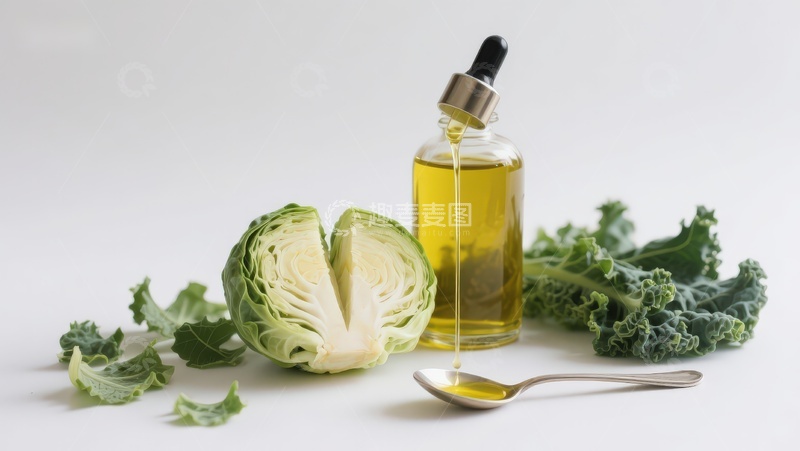 高清大图下载【趣麦麦图】-卷心菜与植物油静物摆拍