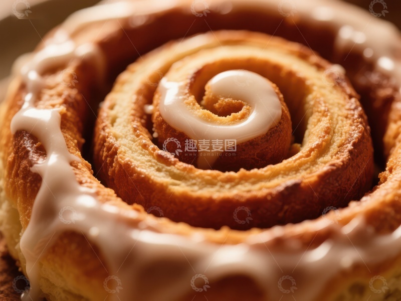 高清大图下载【趣麦麦图】香甜肉桂卷特写