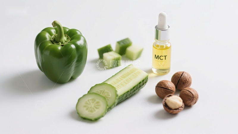 高清大图下载【趣麦麦图】健康食材与MCT油展示