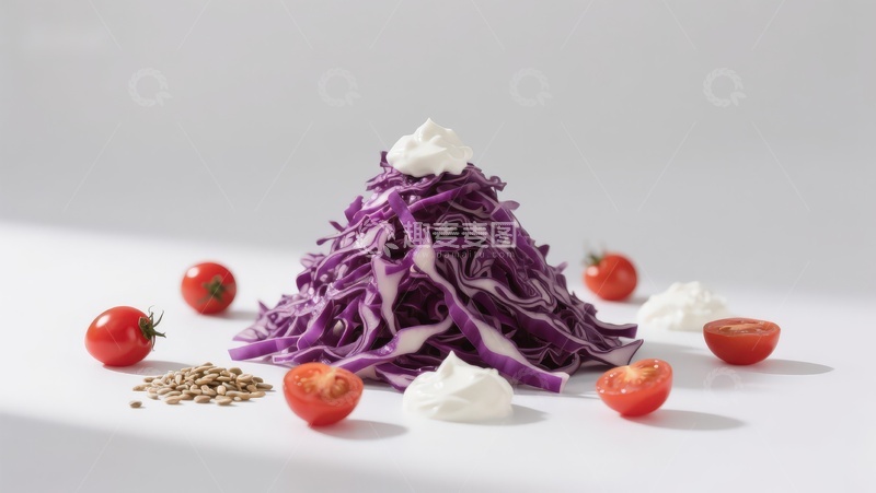 高清大图下载【趣麦麦图】紫甘蓝沙拉创意摆盘
