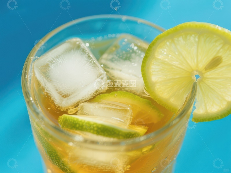 高清大图下载【趣麦麦图】冰爽柠檬茶特写