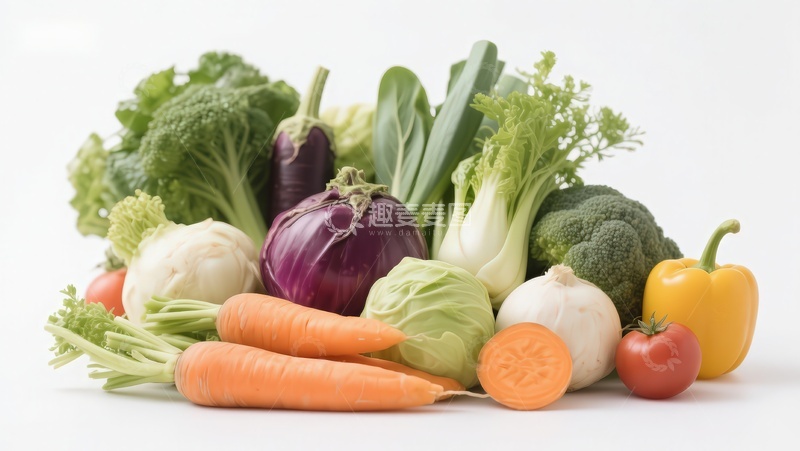高清大图下载【趣麦麦图】新鲜蔬菜组合展示