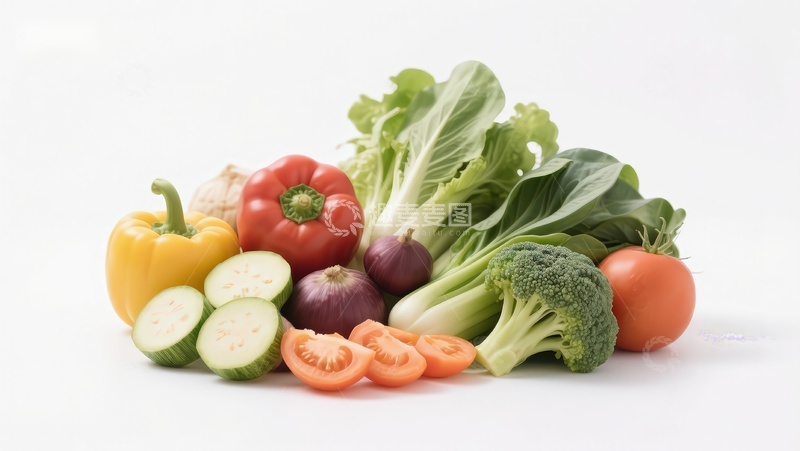 高清大图下载【趣麦麦图】新鲜蔬菜组合展示