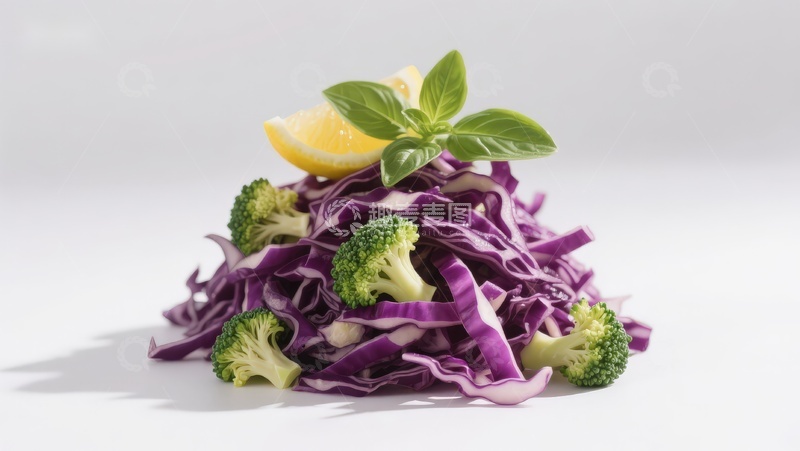 高清大图下载【趣麦麦图】紫甘蓝与西兰花沙拉