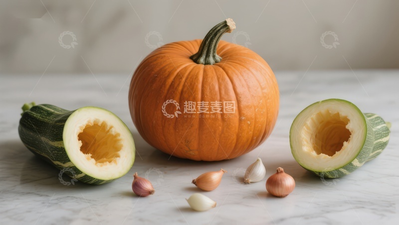 高清大图下载【趣麦麦图】南瓜与葫芦类蔬菜静物