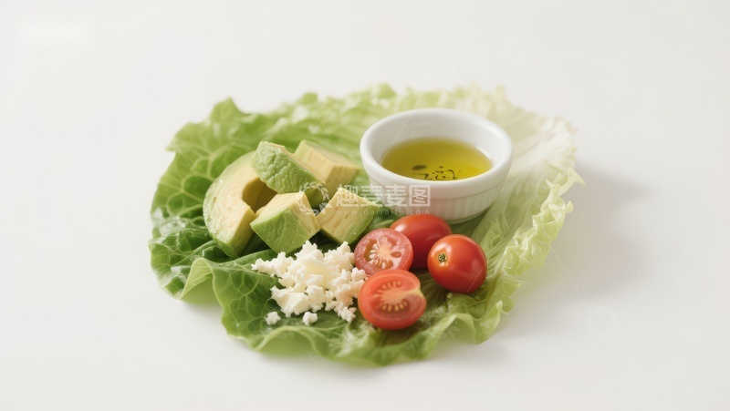 高清大图下载【趣麦麦图】新鲜蔬菜沙拉食材摆盘