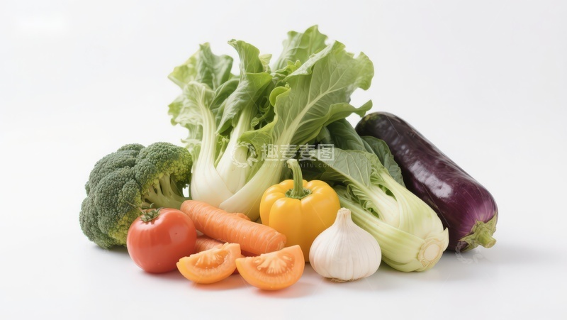 高清大图下载【趣麦麦图】新鲜蔬菜组合展示