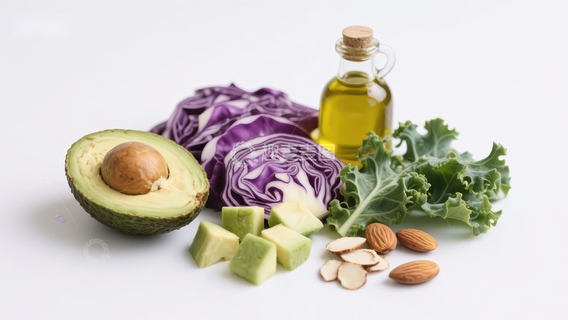 高清大图下载【趣麦麦图】新鲜蔬果与坚果食材组合