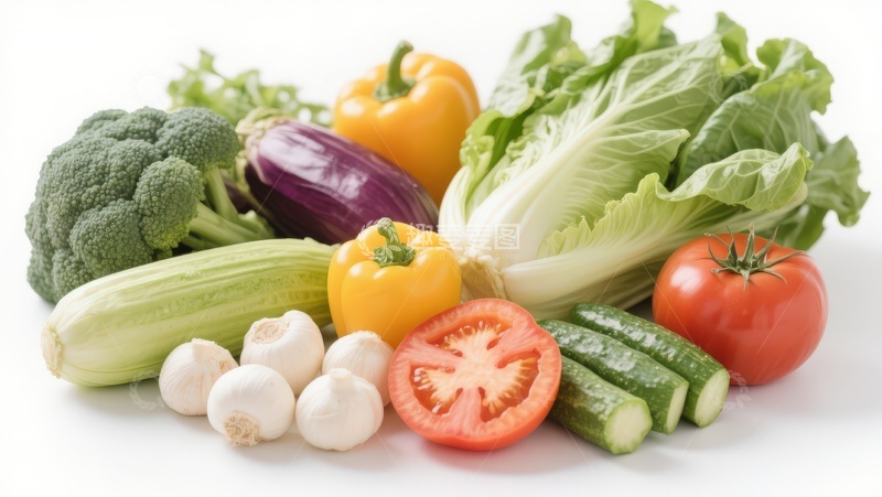 高清大图下载【趣麦麦图】新鲜蔬菜组合展示