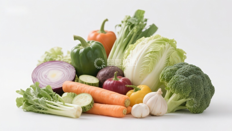 高清大图下载【趣麦麦图】新鲜蔬菜组合展示