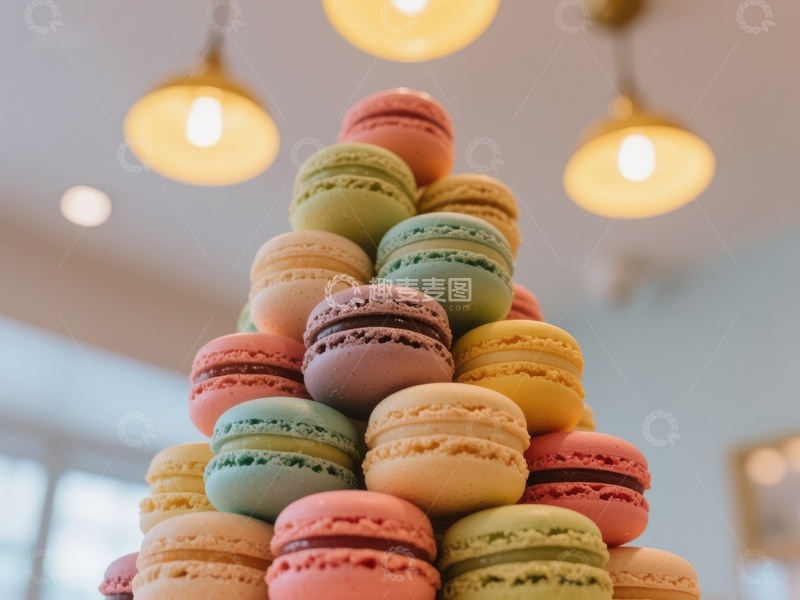 高清大图下载【趣麦麦图】色彩斑斓的马卡龙塔