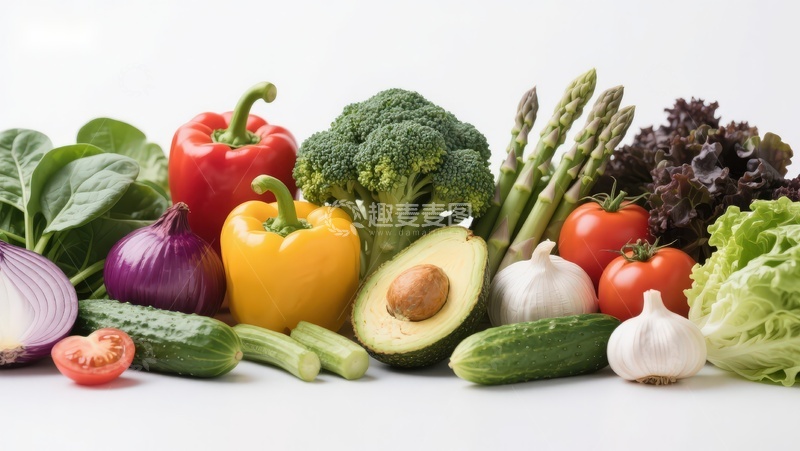 高清大图下载【趣麦麦图】新鲜蔬菜组合展示