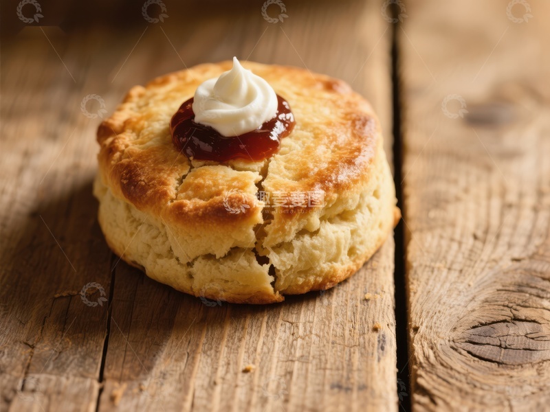 高清大图下载【趣麦麦图】奶油果酱司康饼
