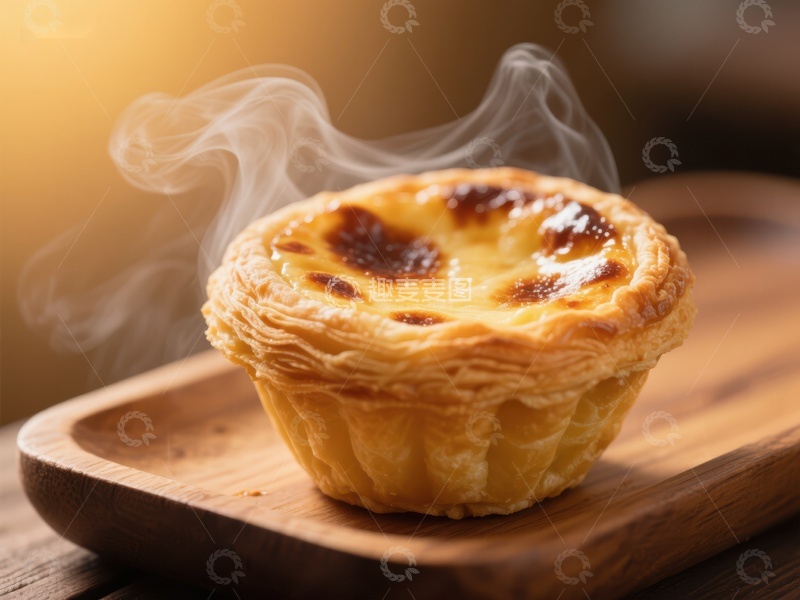 高清大图下载【趣麦麦图】热腾腾的蛋挞散发诱人香气